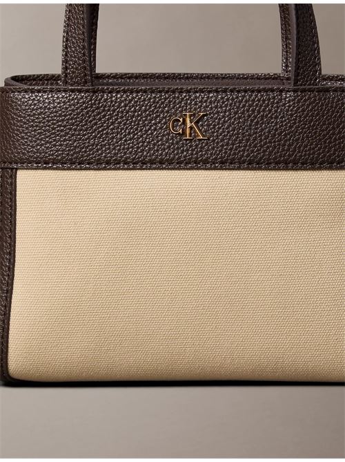 ck canvas mini tote crossbody CALVIN KLEIN | LV04F3504GXSJ